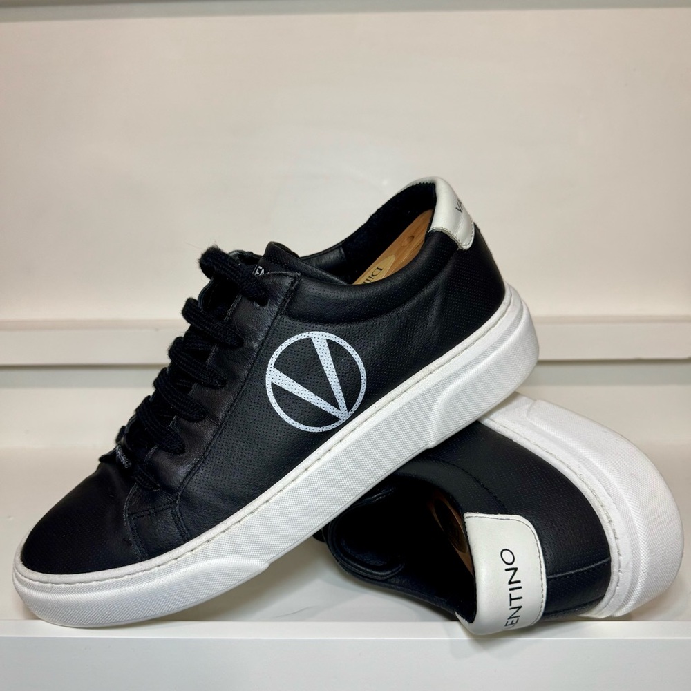 VALENTINO BY MARIO VALENTINO Febo Sauvage Pt. Leather Sneakers Men 7 Women 8.5 - Picture 2 of 16